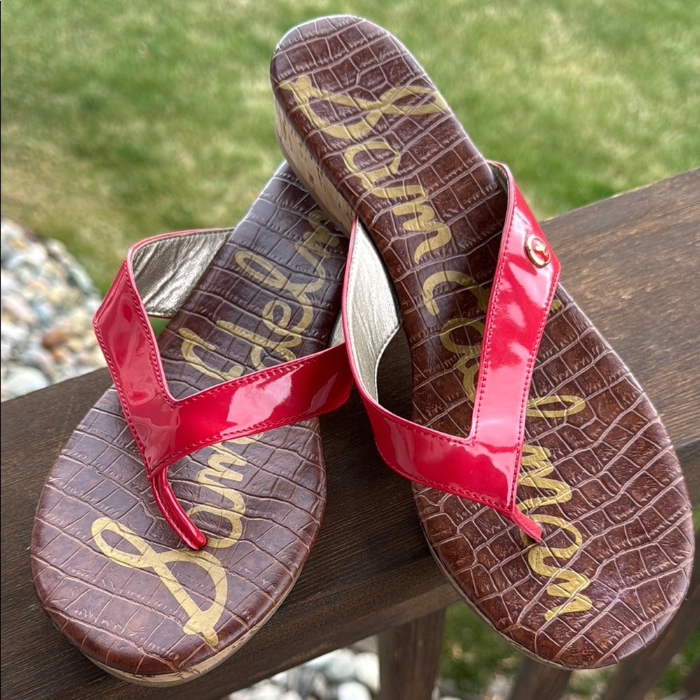 Sam Edelman Tanya Red Patent Sandals